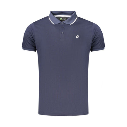 Blue Polyester Men's Polo Shirt