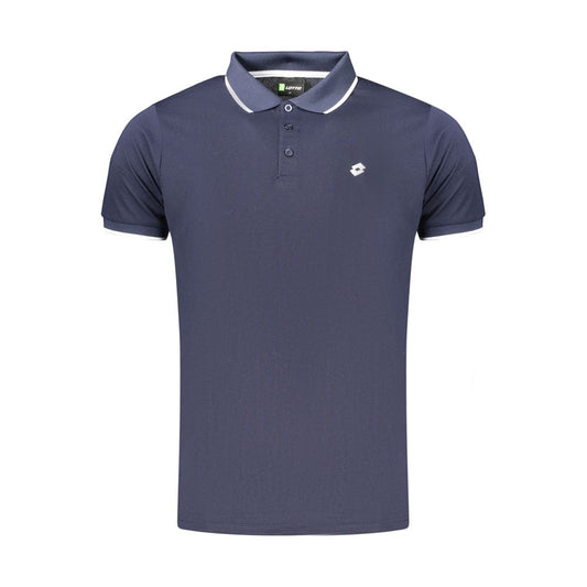 Blue Polyester Men's Polo Shirt