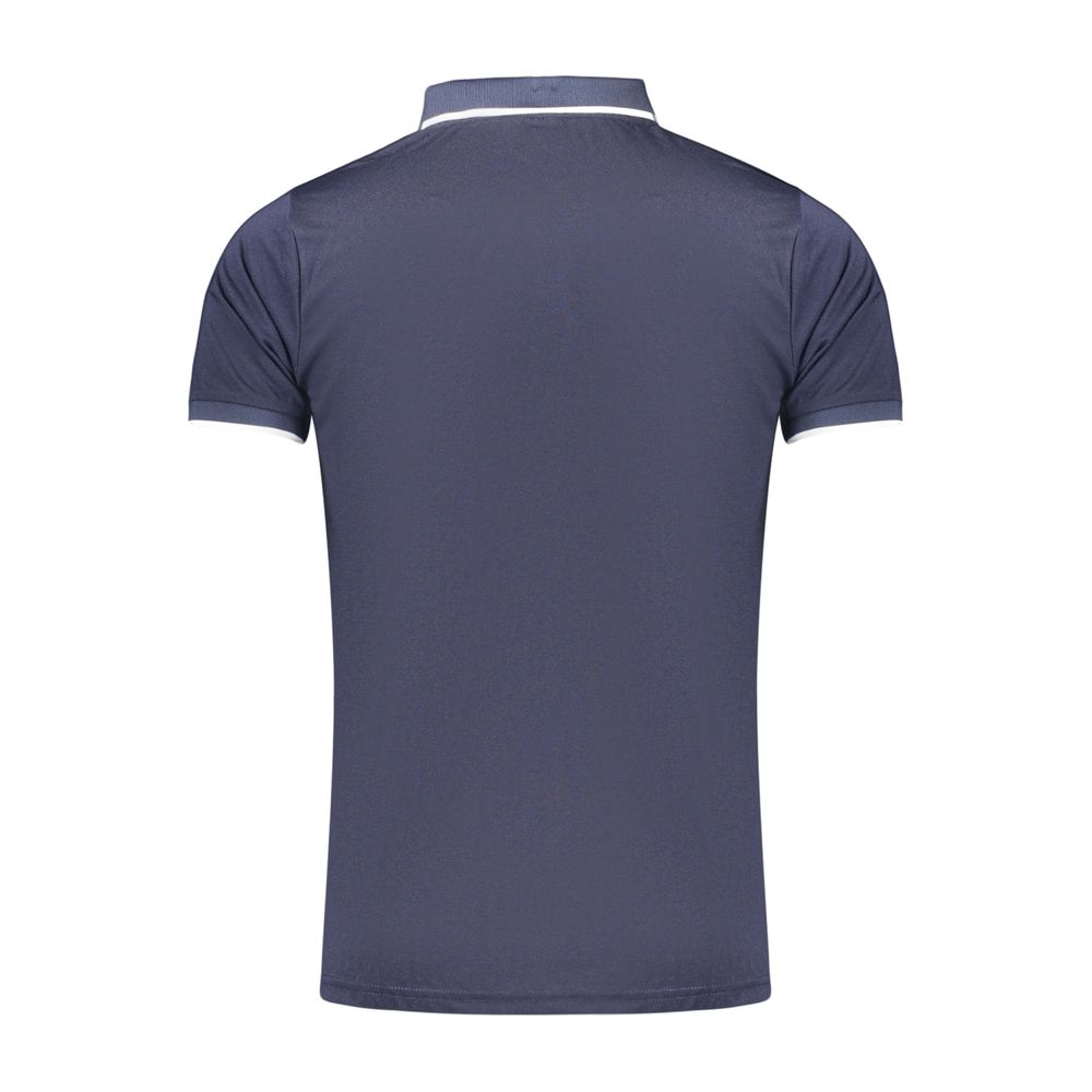 Blue Polyester Men's Polo Shirt