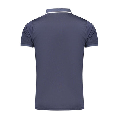Blue Polyester Men's Polo Shirt