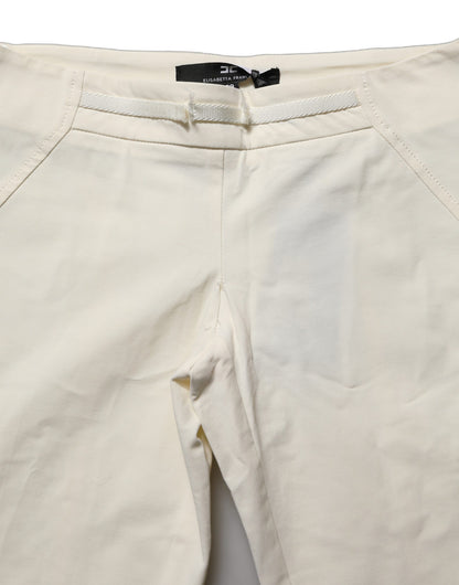 White Low Waist Skinny Women Trouser Pants