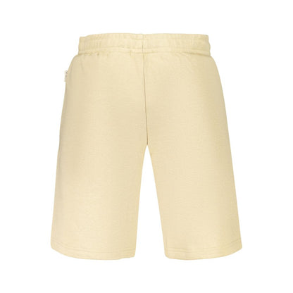 Beige Cotton Mens Short