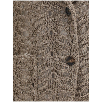 Brown Silk Blazer