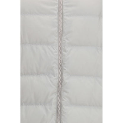 Gray Polyester Full-Length Jacket