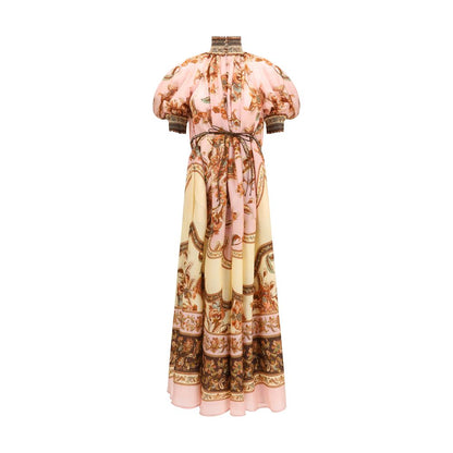 Multicolor Silk Casual Dress