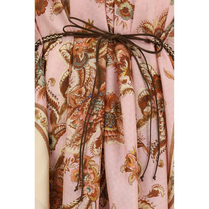 Multicolor Silk Casual Dress
