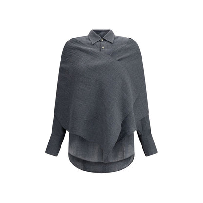 Gray Wool Dress Shirt