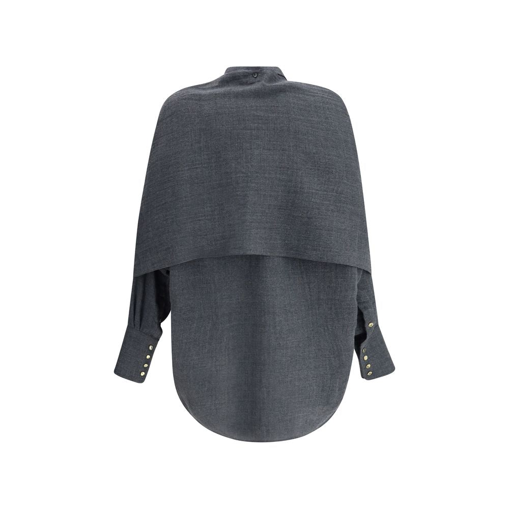 Gray Wool Dress Shirt