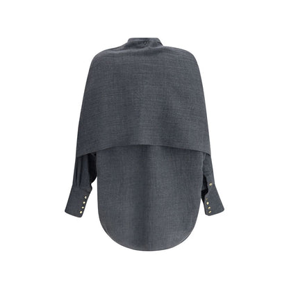 Gray Wool Dress Shirt