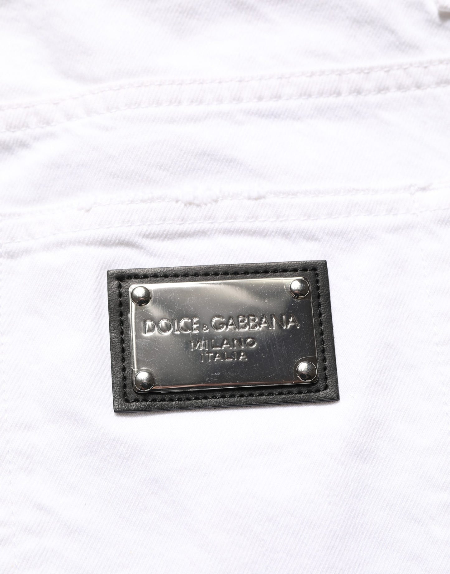 White Cotton Ripped Slim Fit Men Denim Jeans