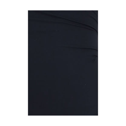 Black Nylon One-Piece Swimsuit