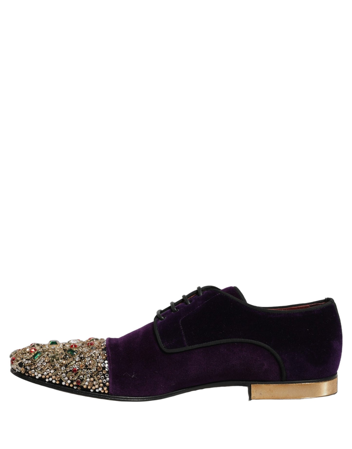 Violet Suede Embellished Derby Dress Shoes