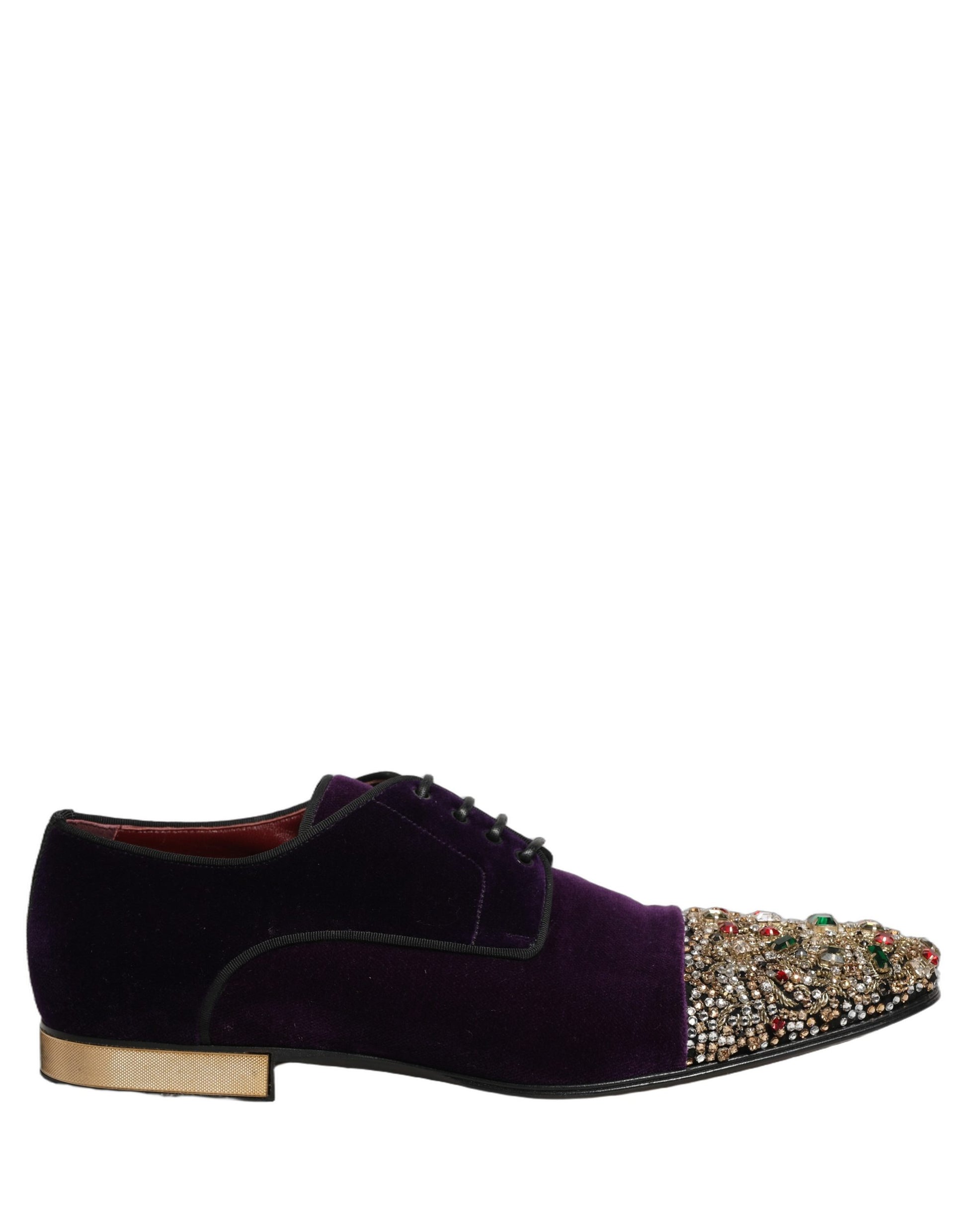 Violet Suede Embellished Derby Dress Shoes