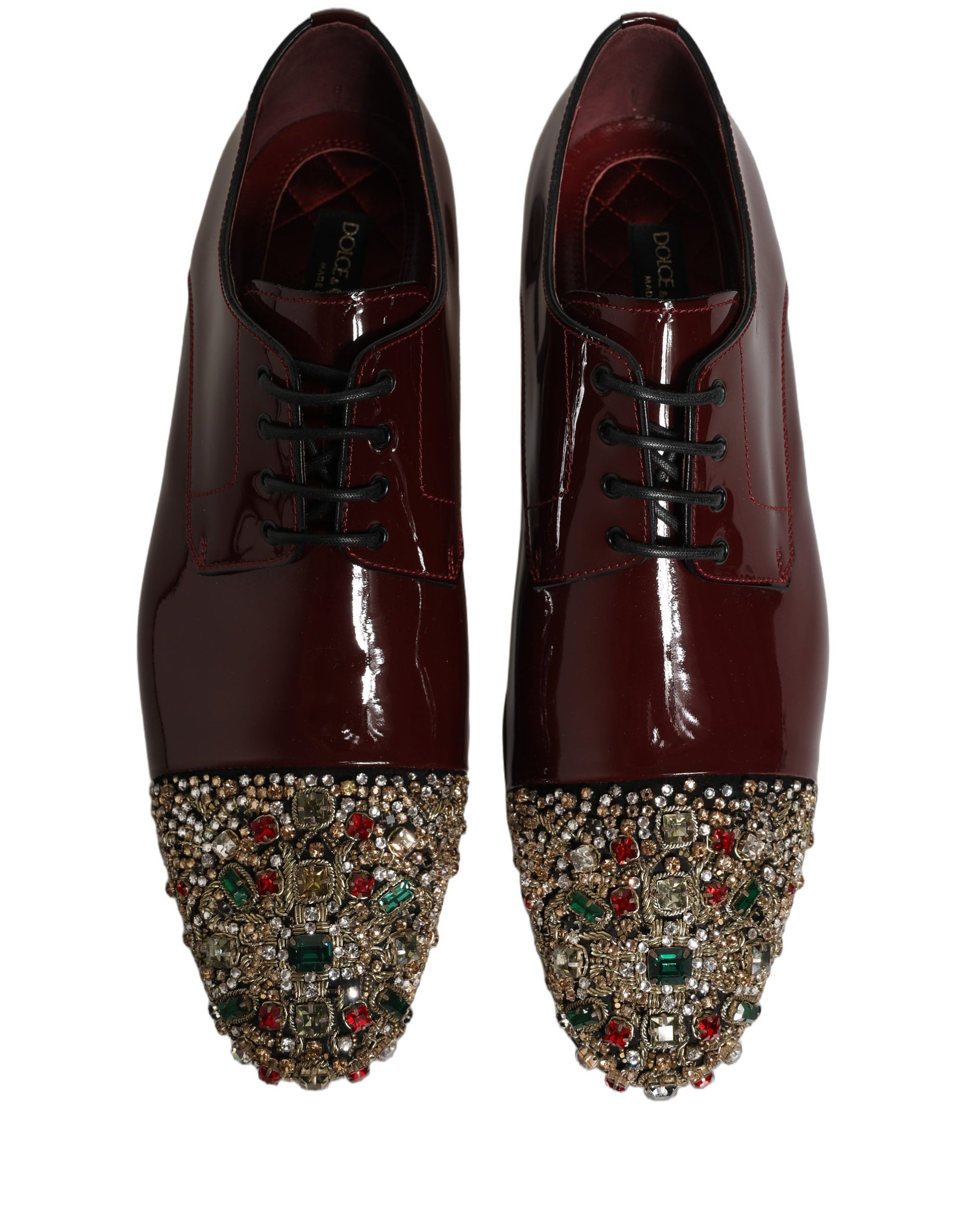 Maroon Embellished Derby Dress Formal Shoes