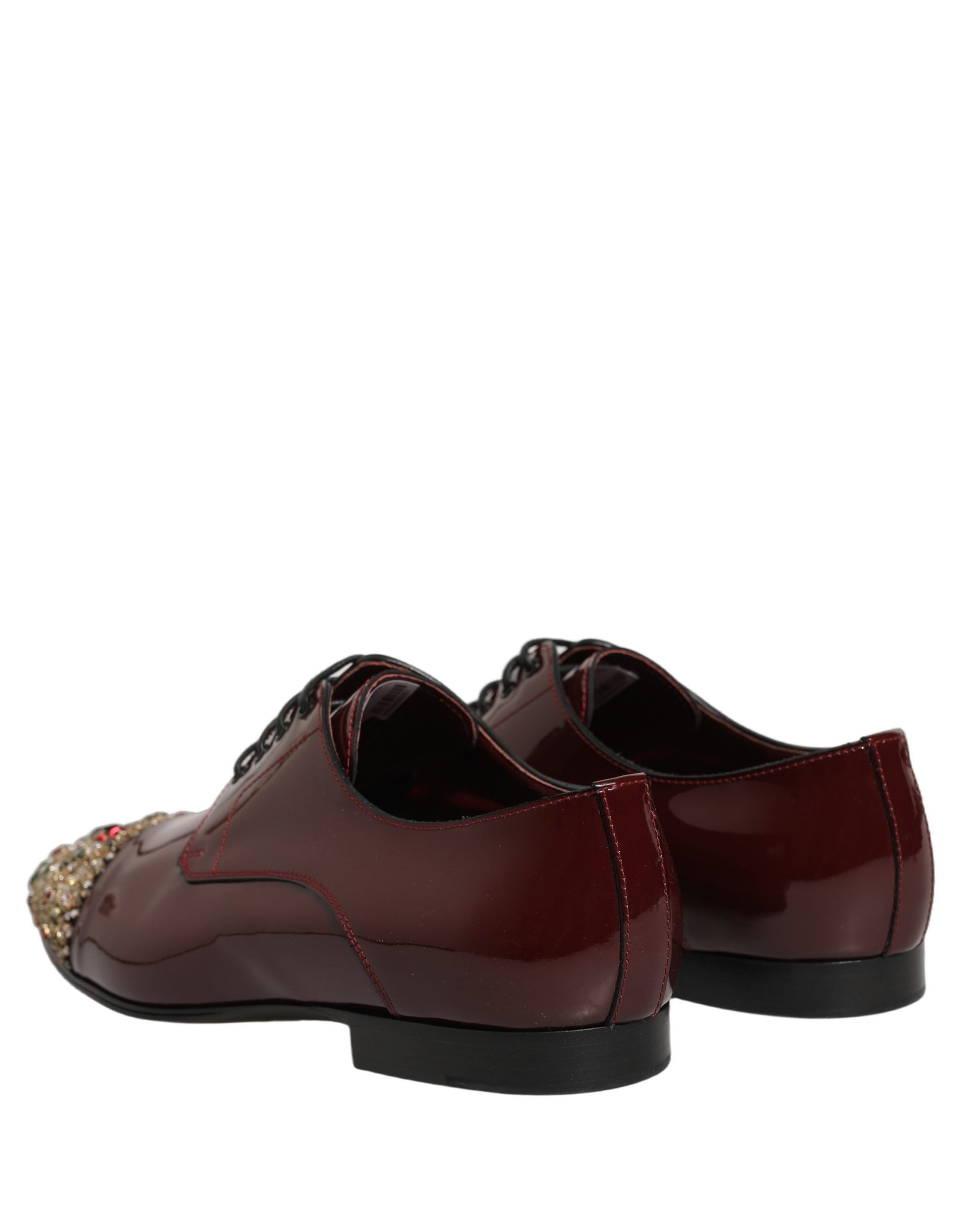 Maroon Embellished Derby Dress Formal Shoes