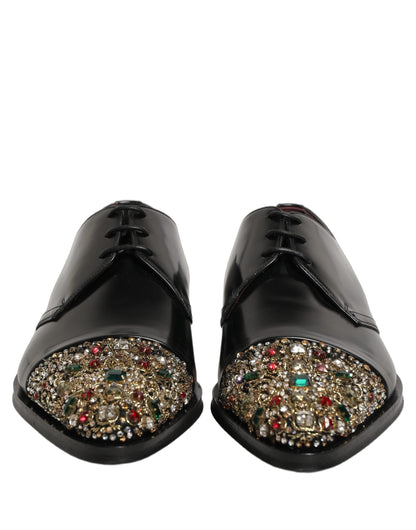 Black Embellished Derby Dress Formal Shoes