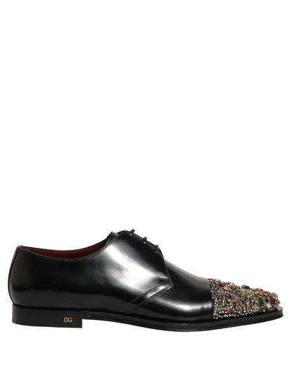 Black Embellished Derby Dress Formal Shoes