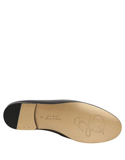 Silver Leather DG Logo Slip On Loafers Shoes