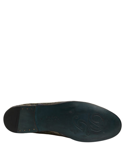 Multicolor Floral Jacquard Men Loafers Shoes