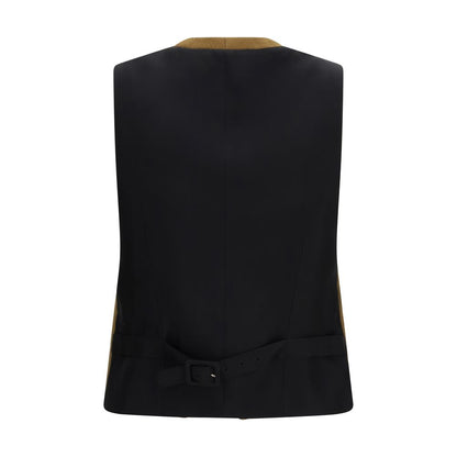 Brown Wool Oves Aries Sleveless Jacket