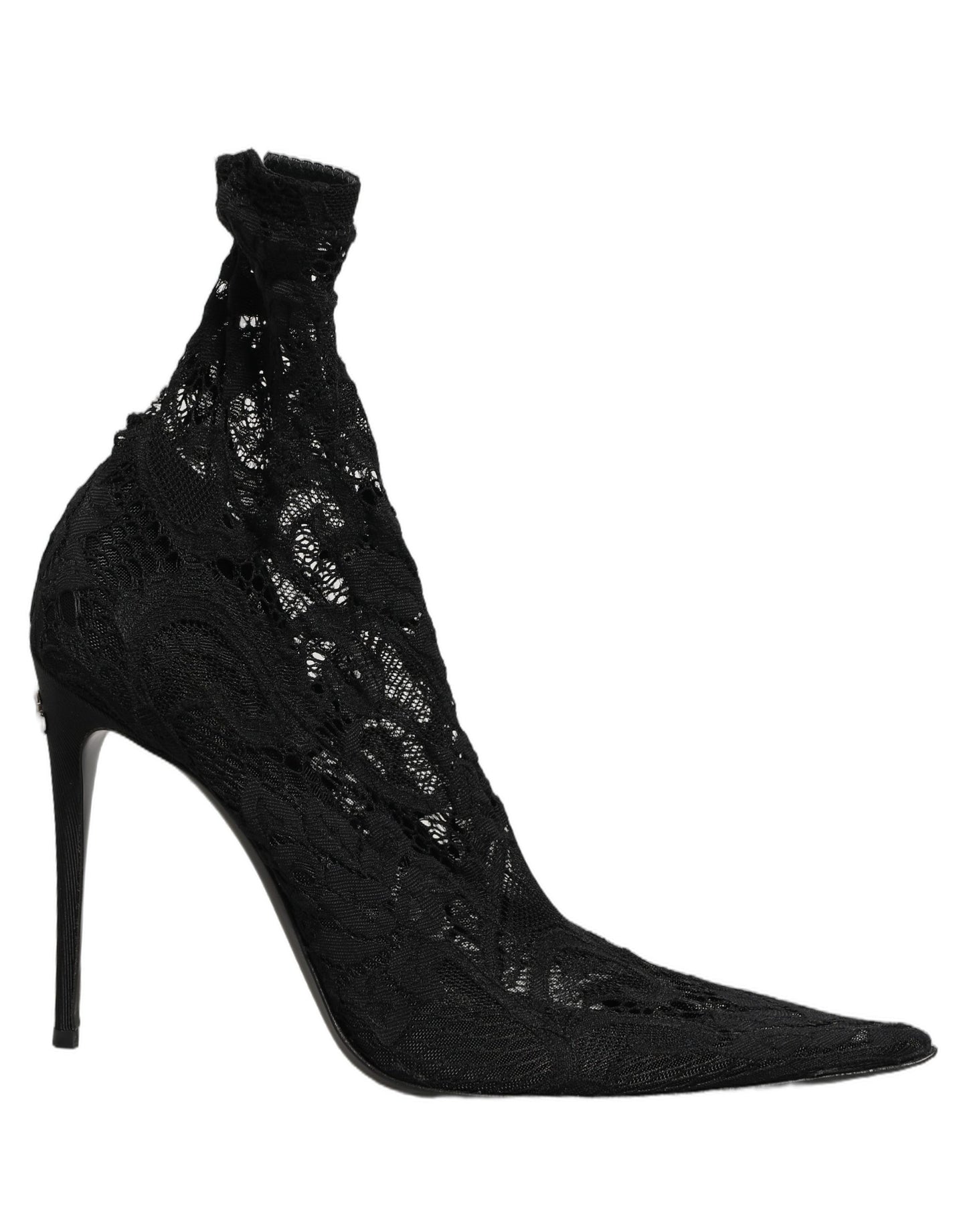 Black Socks Taormina Lace Pumps Boots Shoes
