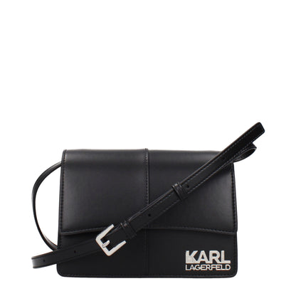 Black Polyethylene Crossbody Bag