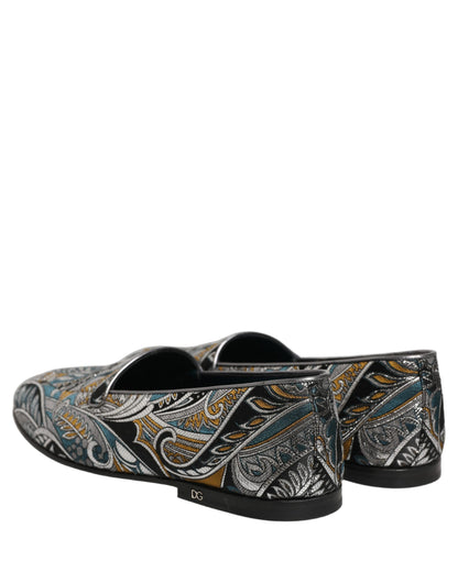 Multicolor Paisley Brocade Men Loafers Shoes