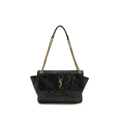 Black Calf Leather Bos Taurus Shoulder Bag