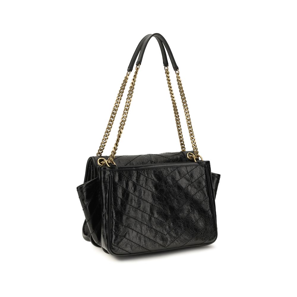 Black Calf Leather Bos Taurus Shoulder Bag