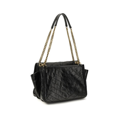 Black Calf Leather Bos Taurus Shoulder Bag