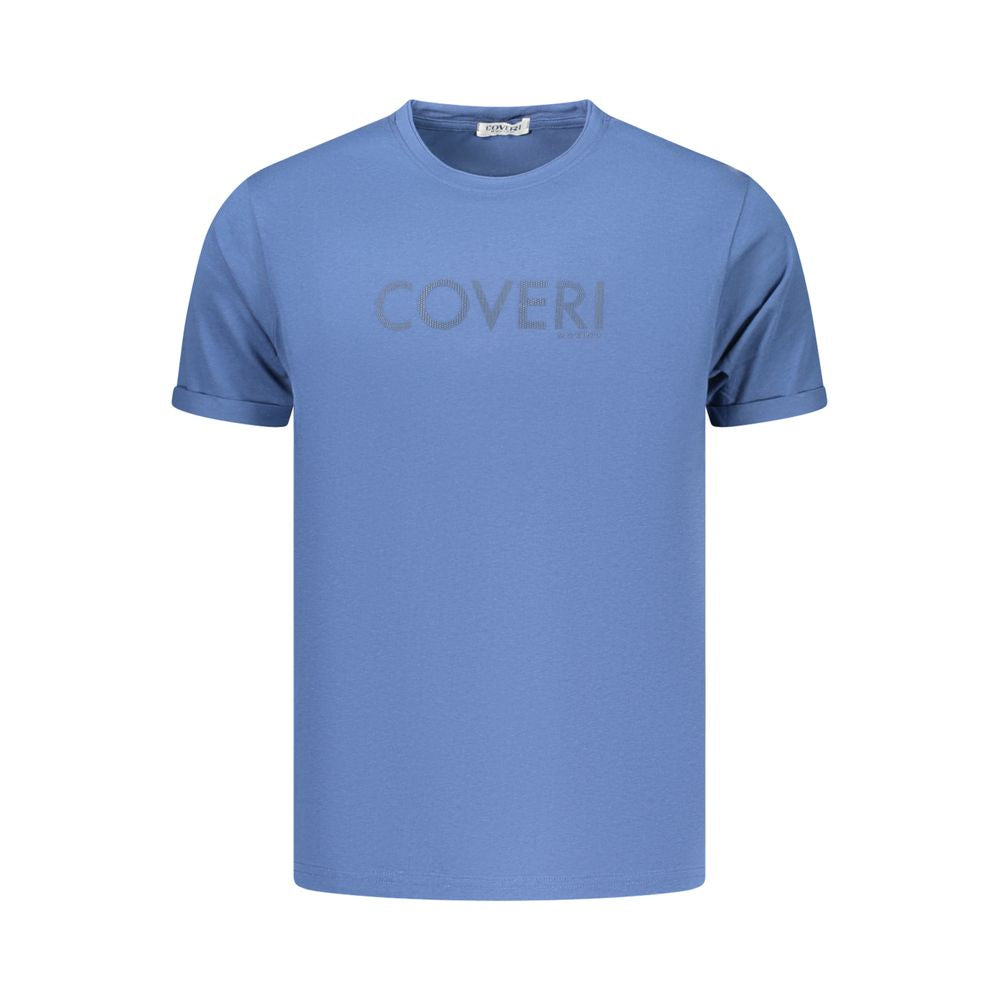Blue Cotton Men's T-Shirt