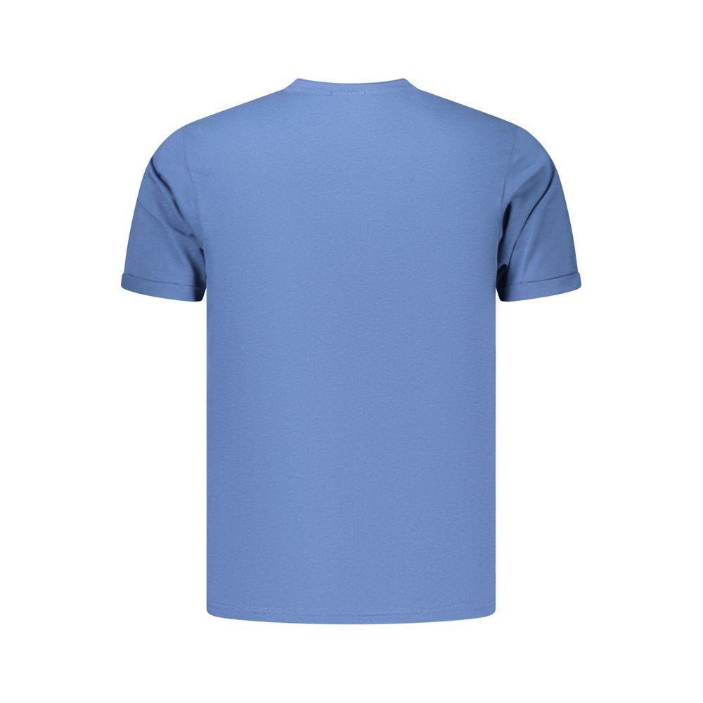 Blue Cotton Men's T-Shirt