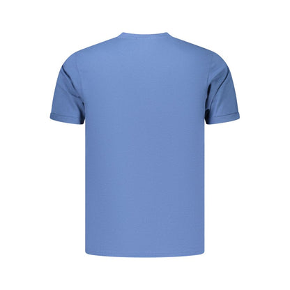 Blue Cotton Men's T-Shirt