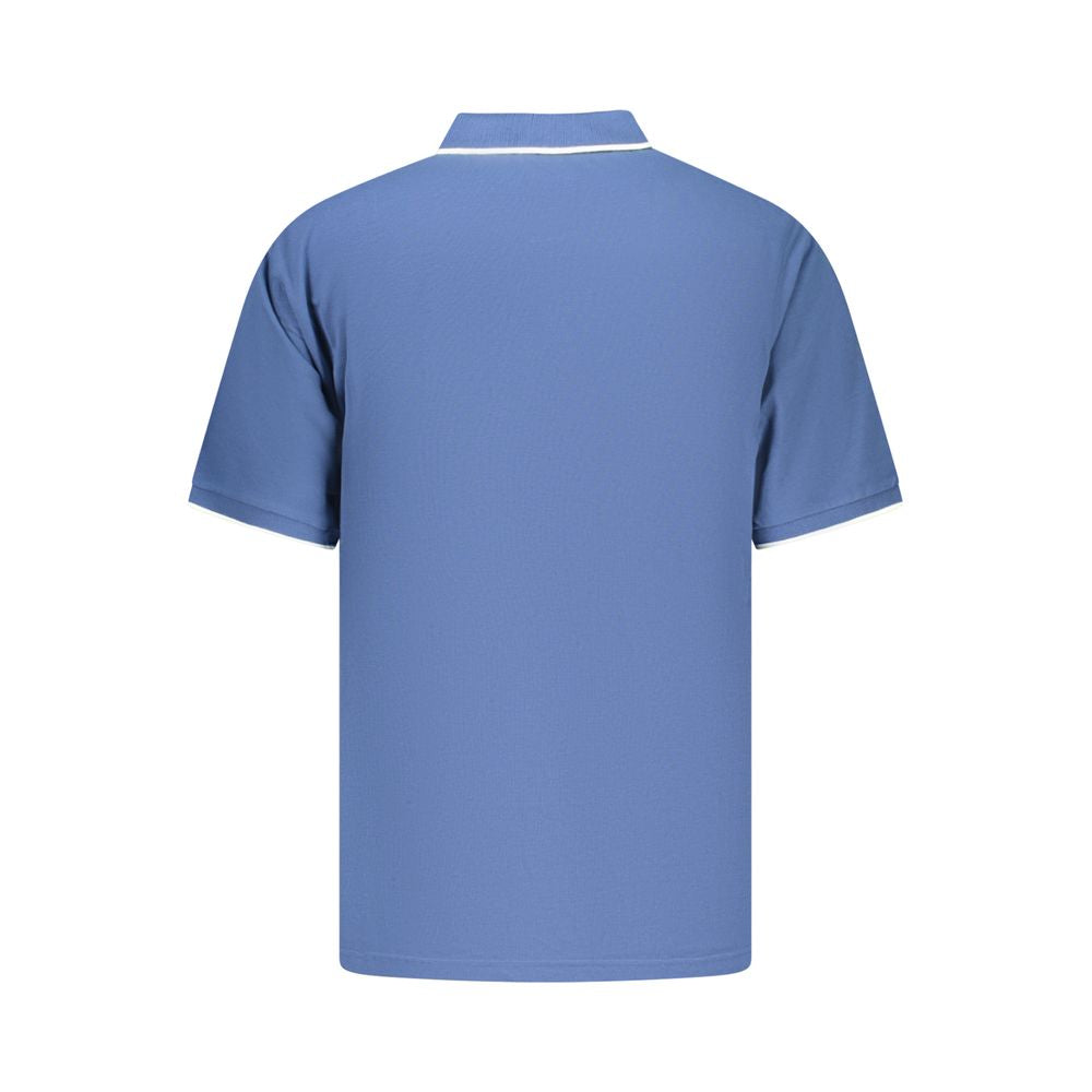 Blue Cotton Men's Polo Shirt