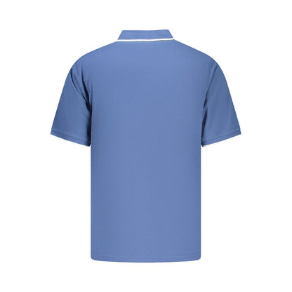 Blue Cotton Men's Polo Shirt