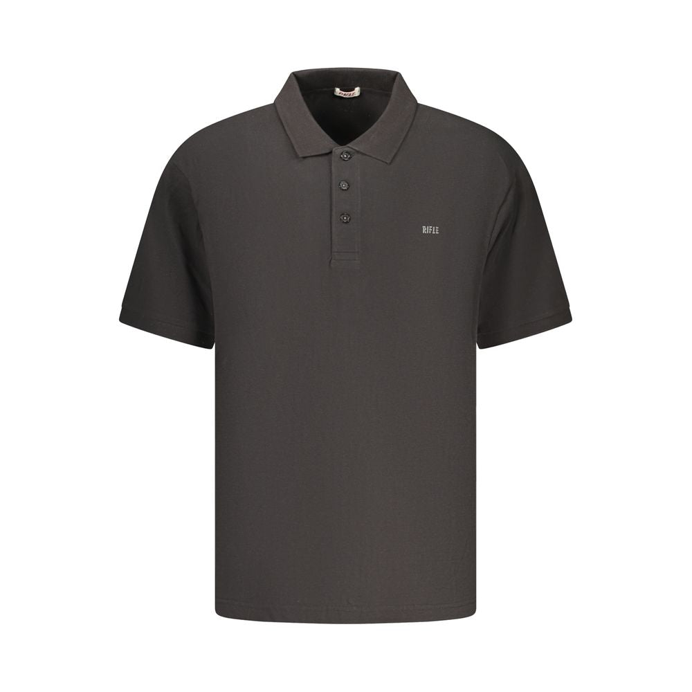 Black Cotton Men's Polo Shirt