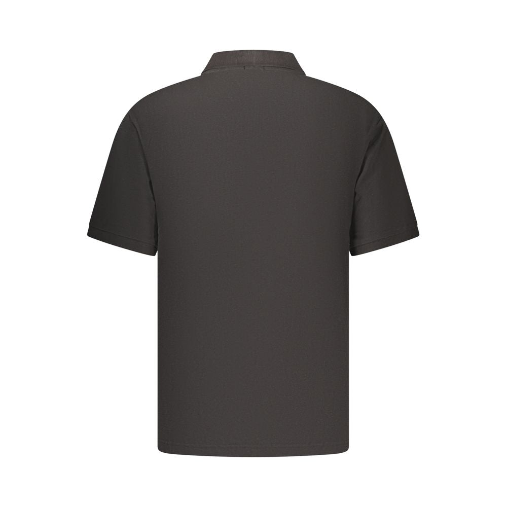 Black Cotton Men's Polo Shirt
