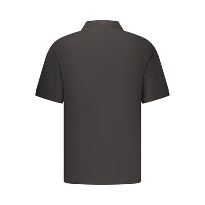 Black Cotton Men's Polo Shirt