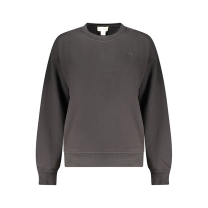 Black Cotton Womens Sweatshirt