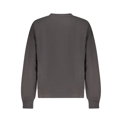 Black Cotton Womens Sweatshirt
