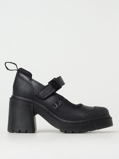 Black Leather Platform Pumps