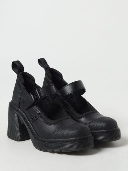 Black Leather Platform Pumps