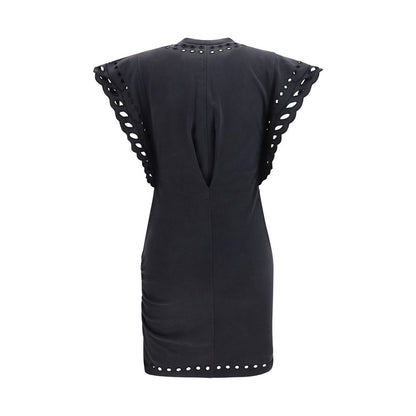 Black Cotton Casual Dress