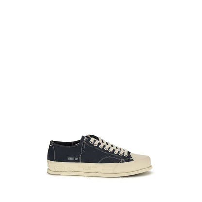 Blue Calf Leather Bos Taurus Low Top Sneakers