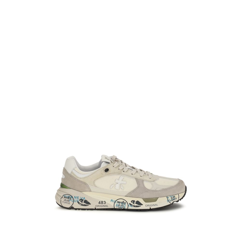 Beige Polyamide Low Top Sneakers