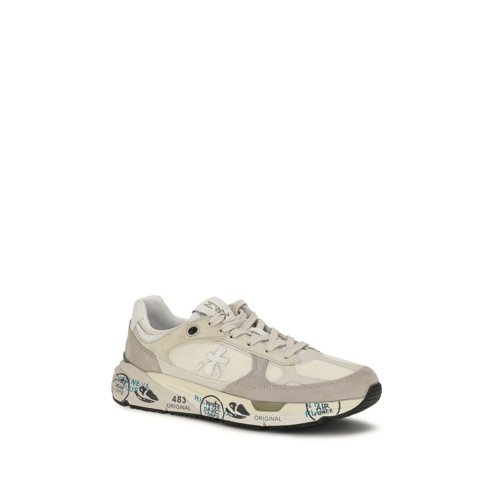 Beige Polyamide Low Top Sneakers