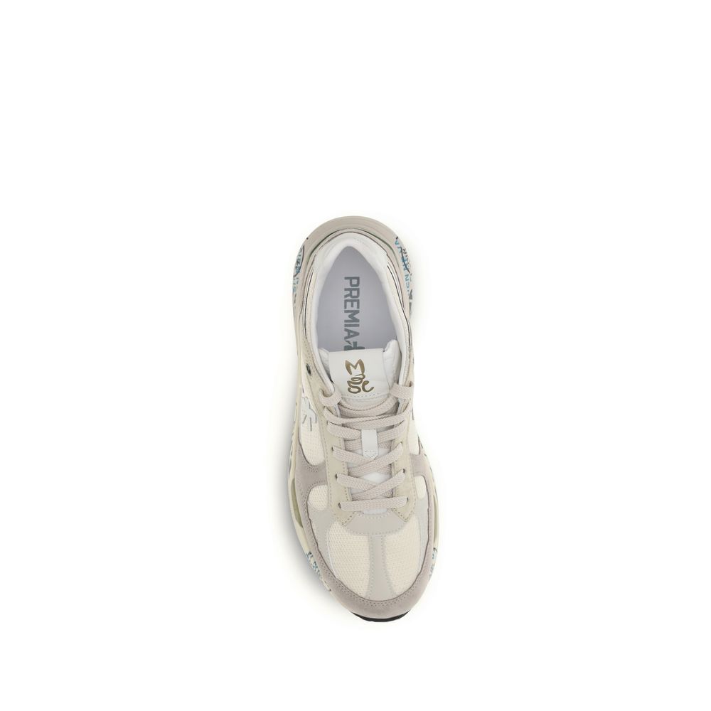 Beige Polyamide Low Top Sneakers
