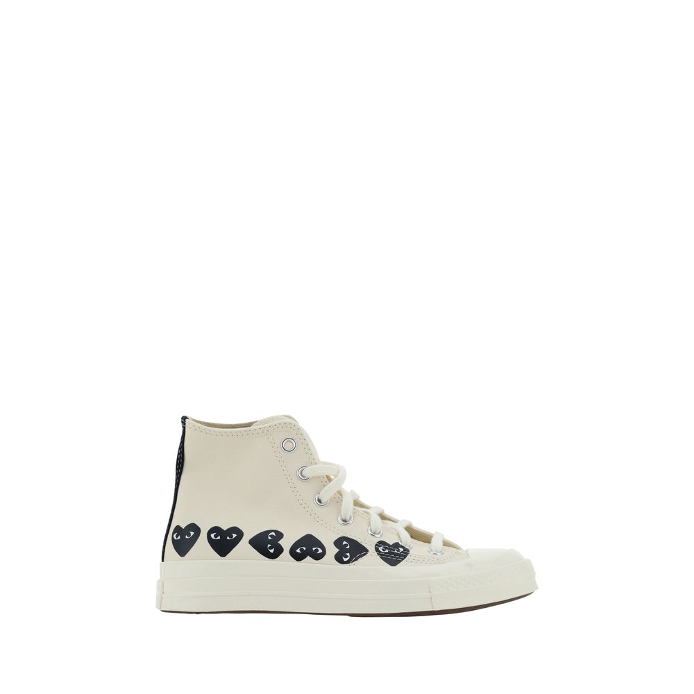 White Rubber High Top Sneakers