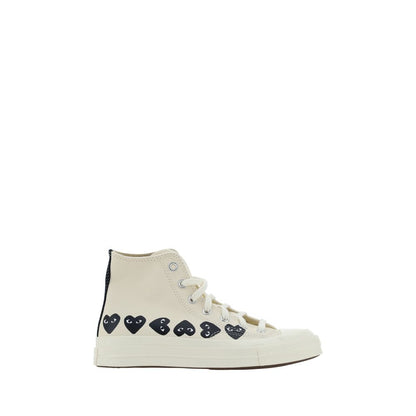 White Rubber High Top Sneakers
