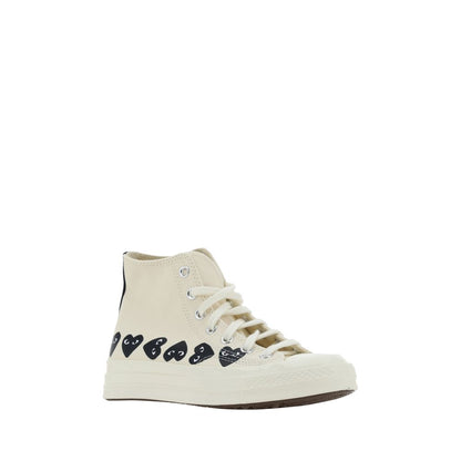 White Rubber High Top Sneakers